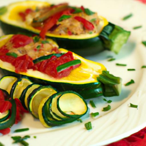 Savor Stuffed ⁣Zucchini Boats with Lean ⁢ground Turkey Delight