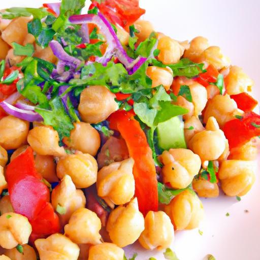 Hearty Warm Chickpea & Roasted Pepper Salad Recipe Insight