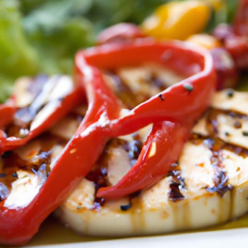 Savor the Flavor: Grilled Halloumi with Roasted Red Peppers