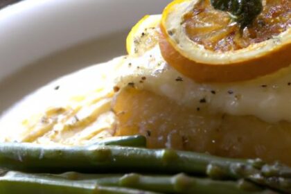 Zesty Baked Halibut with Creamy Lemon Beurre Blanc Sauce