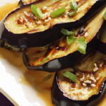 Silky Steamed Eggplant Drizzled with Garlic Soy Sauce Delight