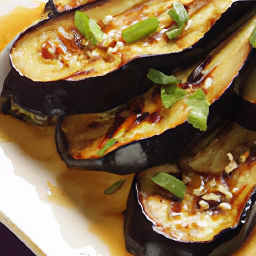 Silky Steamed Eggplant Drizzled with Garlic Soy Sauce Delight
