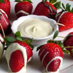 Decadent Delight: Strawberries Dipped in White Chocolate Bliss