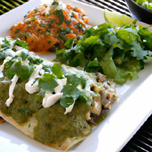 Savor Chicken Enchiladas with Tangy Roasted Tomatillo Sauce