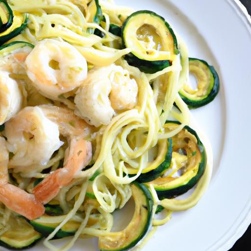zesty Keto Shrimp Scampi with Fresh​ Zucchini Noodles Delight
