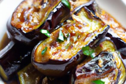 Savory Braised Eggplant in Soy Garlic Sauce Delight