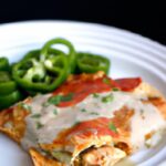 Savor Chicken Enchiladas with Tangy Roasted Tomatillo Sauce