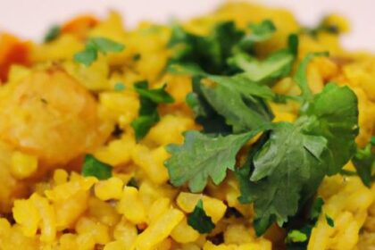 Golden Glow: Turmeric Cauliflower Rice with Hearty Lentils