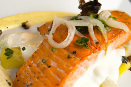 Golden Crispy Salmon Meet Luxurious Saffron Beurre Blanc