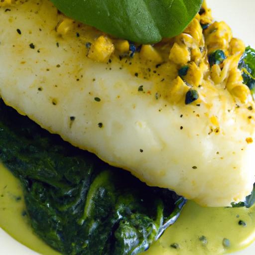 Herb-Crusted Cod Delight Paired with Vibrant Pea Purée
