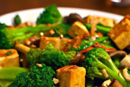 Savor Tofu Stir-Fry: Broccoli & Sesame Sauce Delight