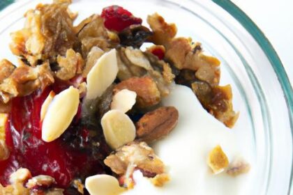 Berry Bliss: Greek Yogurt Parfait with Crunchy Almonds