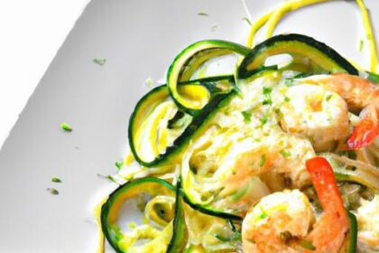 Zesty Keto Shrimp Scampi with Fresh Zucchini Noodles Delight