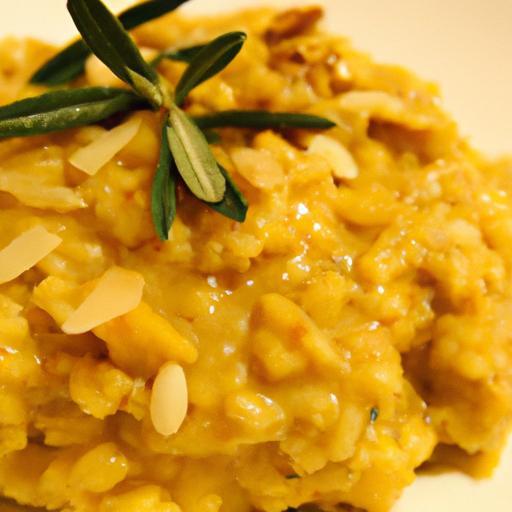 Golden Pumpkin Risotto with Sage and a Nutmeg Twist