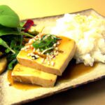 Savory Baked Tofu with Sesame Ginger Sauce and Brown Rice