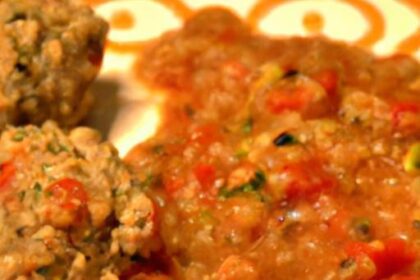 Savory Turkey & Quinoa Meatballs in Zesty Tomato Sauce