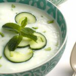 Refreshing Chilled Cucumber Soup with Yogurt and Mint Delight