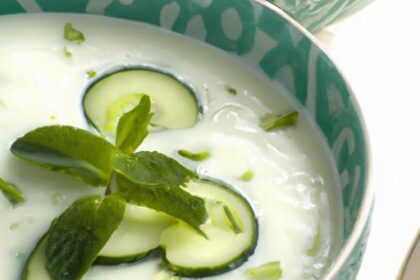 Refreshing Chilled Cucumber Soup with Yogurt and Mint Delight