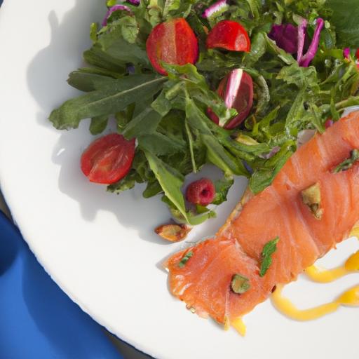 Smoked Salmon & Arugula Salad with Zesty Caper Dressing