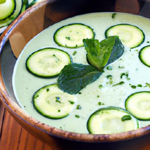 Refreshing Chilled Cucumber Soup ⁢with Yogurt and Mint Delight