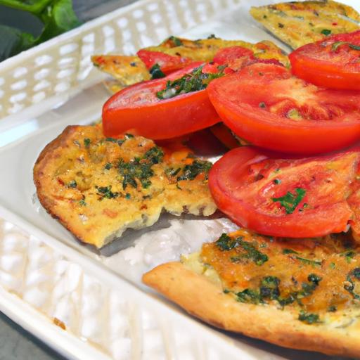 savory Bites: Diced Tomatoes & Basil on Crispy Crackers