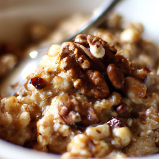 Warm Quinoa Porridge with Walnuts & Cinnamon Delight