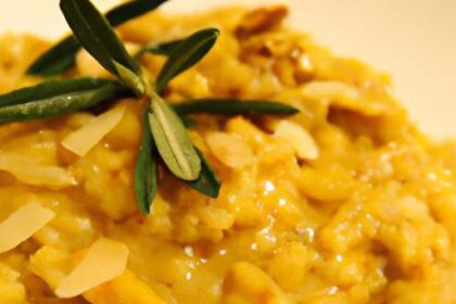 Golden Pumpkin Risotto with Sage and a Nutmeg Twist