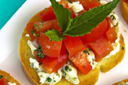Bright Bites: Fresh Tomato & Ricotta Crostini Delight