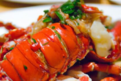 Savor Cantonese Steamed Lobster in Rich Garlic Sauce Delight