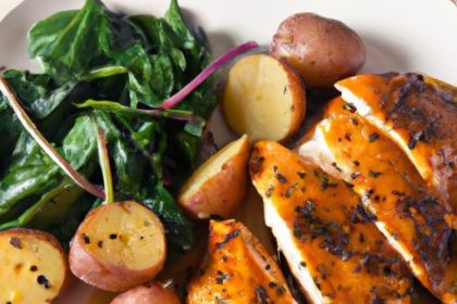 Wholesome Chicken Breast Paired with Roasted Sweet Potatoes