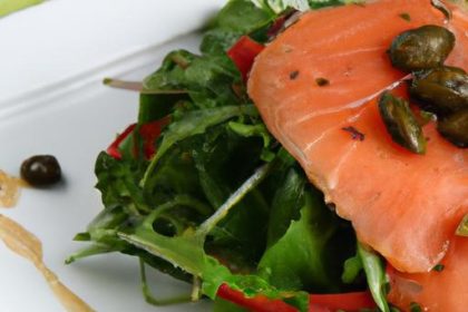 Smoked Salmon & Arugula Salad with Zesty Caper Dressing