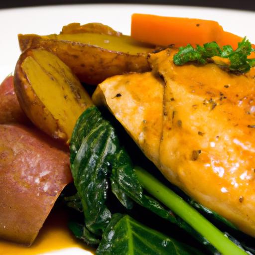 Wholesome Chicken Breast Paired with Roasted sweet Potatoes