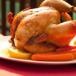 Golden Roast Chicken with Vibrant Seasonal Vegetables Delight
