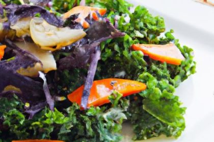 Sweet Potato Kale Salad with Zesty Maple Mustard Dressing