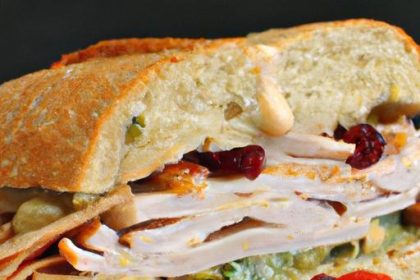 Savor the Perfect Turkey & Cranberry Ciabatta Delight