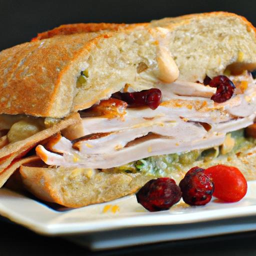 Savor the Perfect Turkey & Cranberry Ciabatta Delight