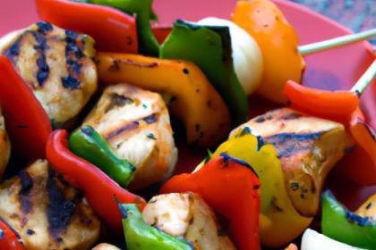 Sizzling Grilled Chicken Kabobs with Colorful Bell Peppers