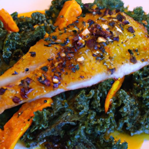 Crunchy Pumpkin Seed Tilapia with Savory Sautéed Kale