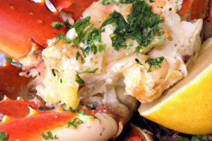 Savor King Crab Legs Drizzled in Garlic Lemon Butter Bliss