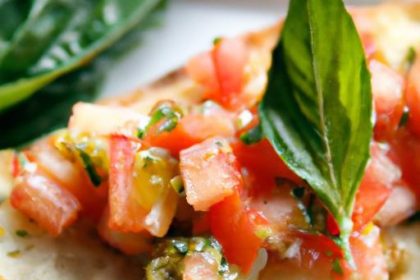 Savor the Fresh Flavors of Tomato and Basil Bruschetta