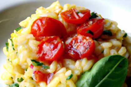Savor the Classic Harmony of Tomato and Basil Risotto