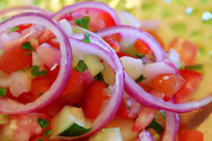 Tangy Cactus Salad: A Fresh Twist with Tomatoes & Onions