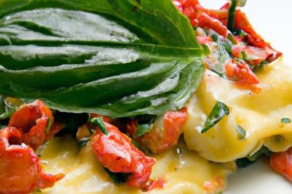 Savor Delight: Lobster Ravioli in Luxurious Basil Cream