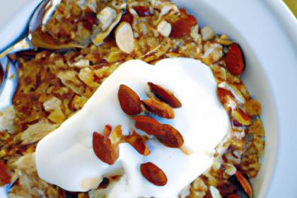 Crunchy Greek Yogurt Bowls: Granola & Almonds Delight