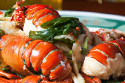 Savor Cantonese Steamed Lobster in Garlic Sauce Delight