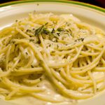 Silky Spaghetti in Lush Creamy Roasted Garlic Sauce Bliss