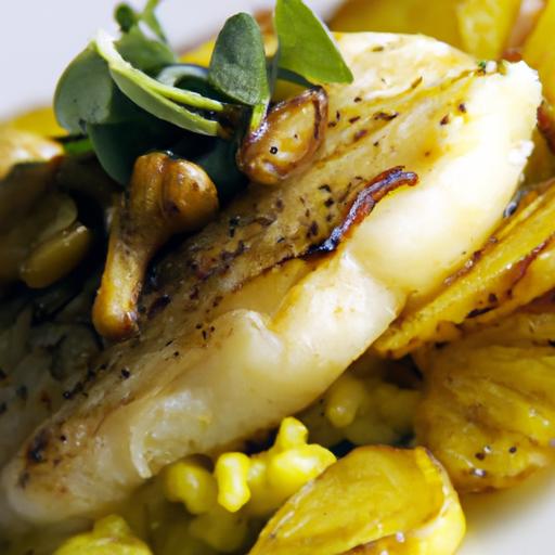 Savor the Flavors: Grilled Sea Bass with Saffron Risotto