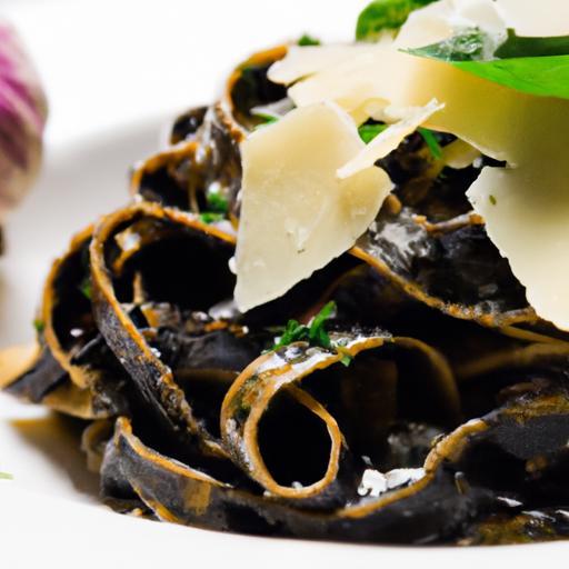 black Garlic Tagliatelle with Pecorino: A Bold Flavor Journey