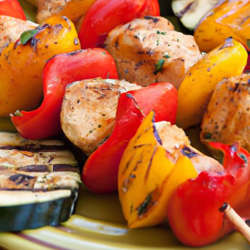 Sizzling Grilled⁤ Chicken Kabobs⁣ with Colorful⁢ Bell Peppers