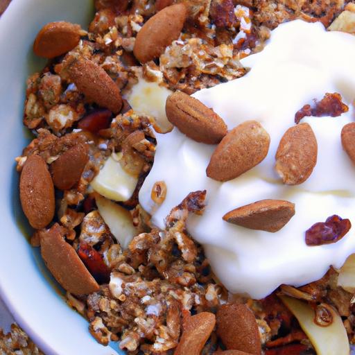 Crunchy Greek Yogurt Bowls: Granola & Almonds Delight